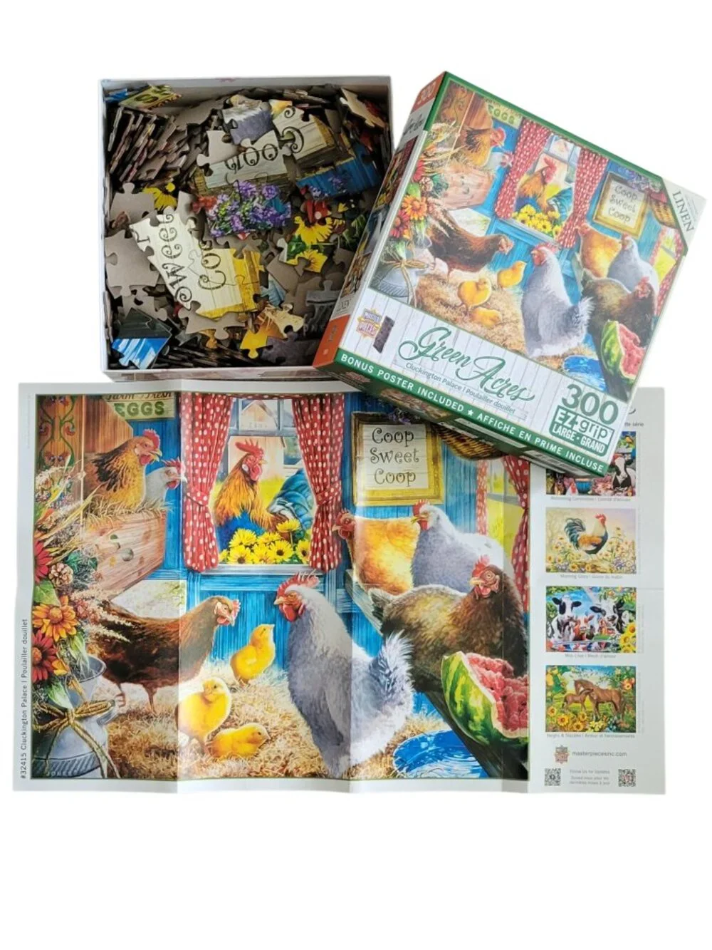 Lot of 4 MasterPieces Green Acres & Family Time EZ Grip Jigsaw Puzzles